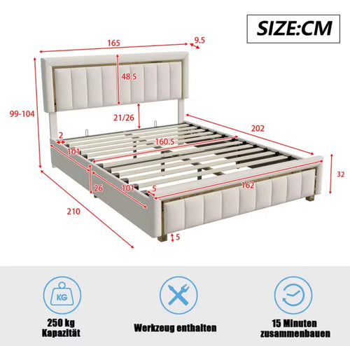 Lit Coffre avec Rangement XXL – Gain de Place Garanti | Livraison Rapide