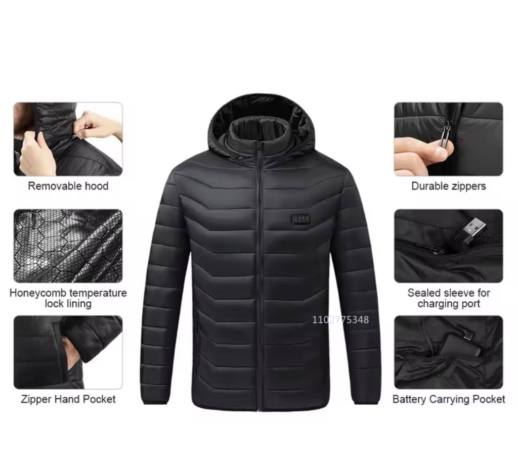Veste Chauffante USB – Chaleur Instantanée 3 Niveaux | Homme & Femme