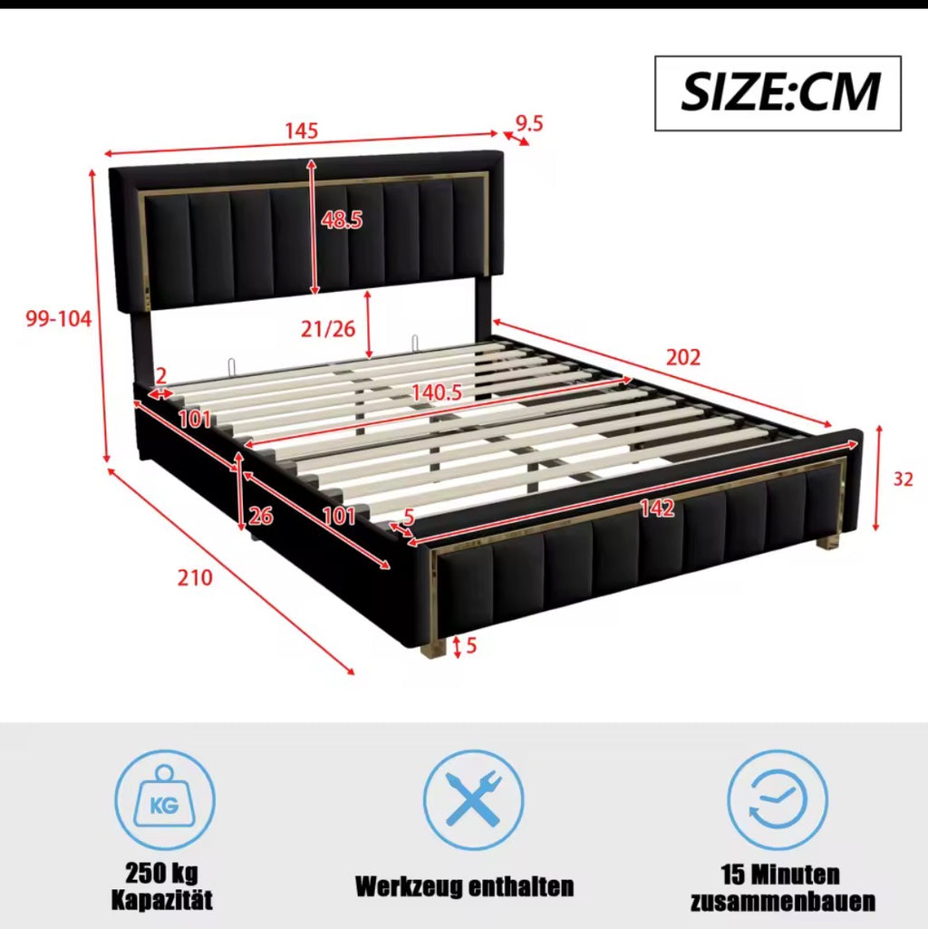 Lit Coffre avec Rangement XXL – Gain de Place Garanti | Livraison Rapide